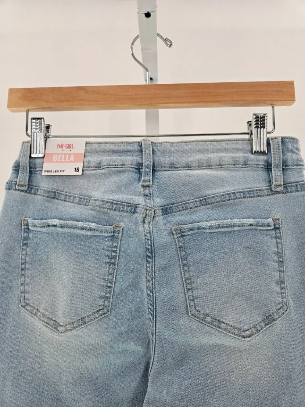 STEAL!!🔥NWT YMI Girls The Bella High Rise Wide Leg Jeans | Size 16 | Distressed
